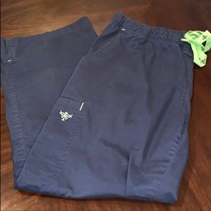 Med couture navy scrubs. Large petite